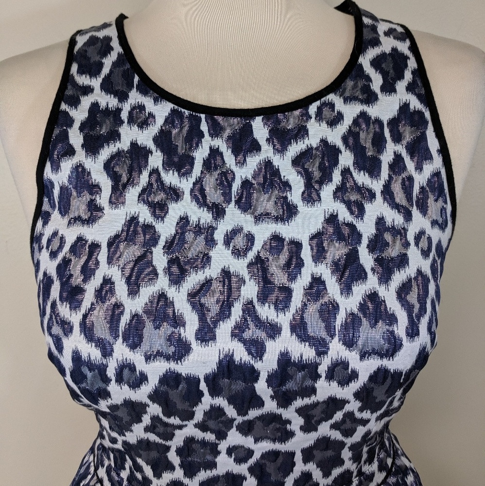 Top Shop Leopard Fit & Flare Dress - Picture 2 of 7